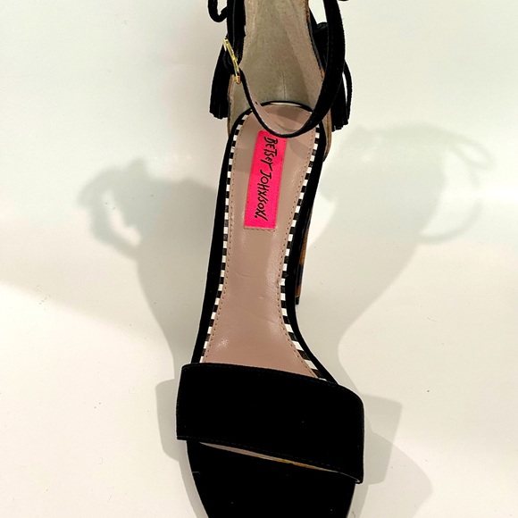 Betsey Johnson Leopard Print Cocktail Date Night Strappy Event Heels Sz 6.5 EUC - Picture 11 of 16